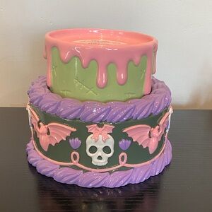 Bath & Body Works Pink and Purple Halloween Candle Holder